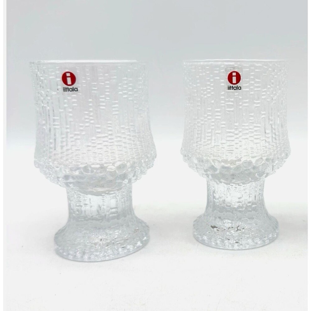 Wine Goblet IITTALA Ultima Thule Finland  Set of 2 Red Wine